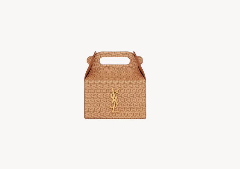 YSL TAKE-AWAY BOX IN VEGETABLE-TANNED LEATHER